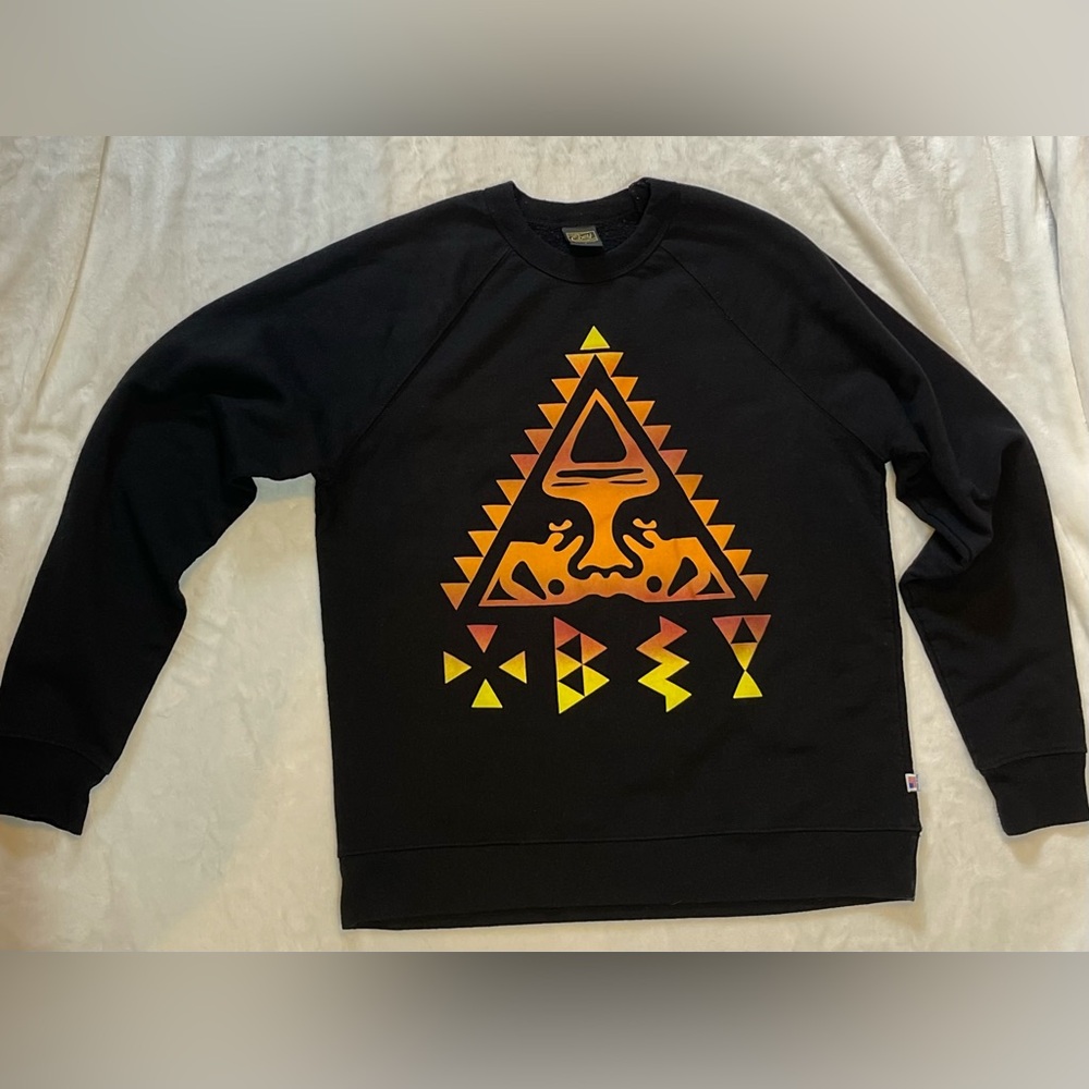 Vintage Obey Spellout Sweatshirt Andre The Giant Aztec Print Large Made In USA